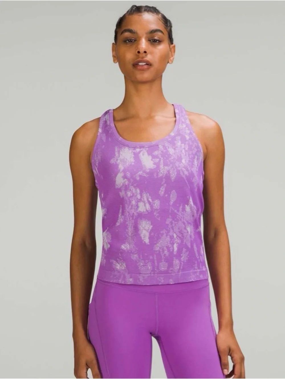 Lululemon Swiftly Tech Racerback Tank Top 2.0 Race Length Shadow Bloom Magenta 8